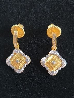 Freida Rothman Clover Drop Earrings